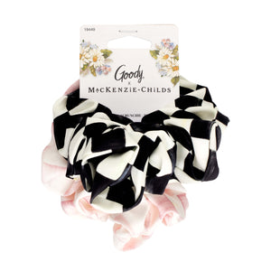 MacKenzie-Childs x Goody Satin Scrunchie - Check Multi, 2ct