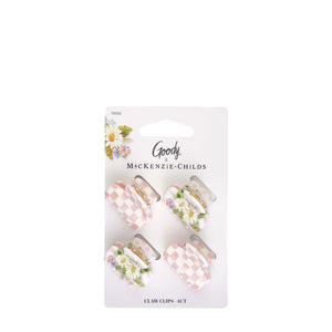 MacKenzie-Childs x Goody Mini Claw Clips - Pink Multi, 4ct