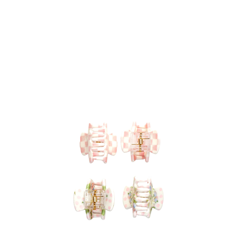 MacKenzie-Childs x Goody Mini Claw Clips - Pink Multi, 4ct