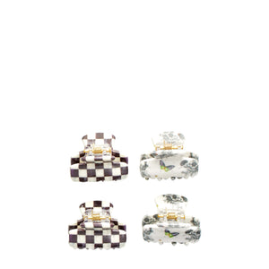 MacKenzie-Childs x Goody Mini Claw Clips - Black Multi, 4ct