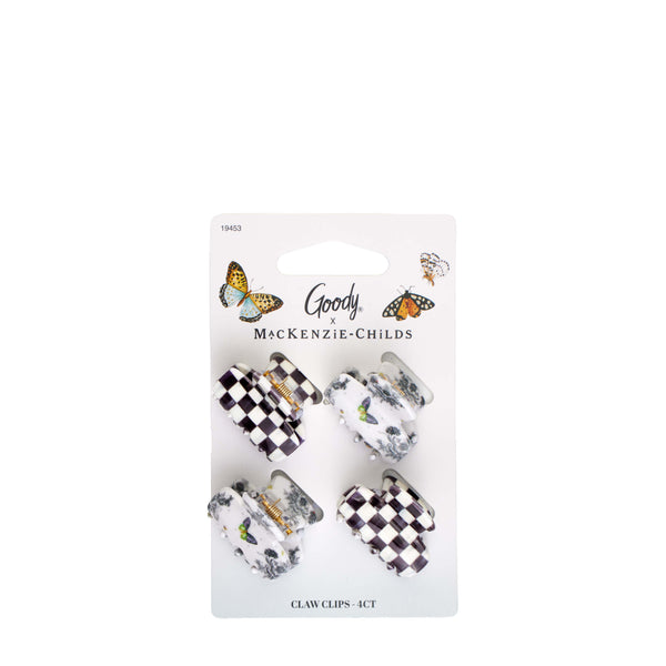 MacKenzie-Childs x Goody Mini Claw Clips - Black Multi, 4ct