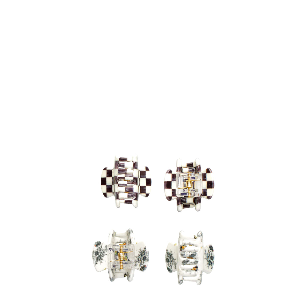 MacKenzie-Childs x Goody Mini Claw Clips - Black Multi, 4ct