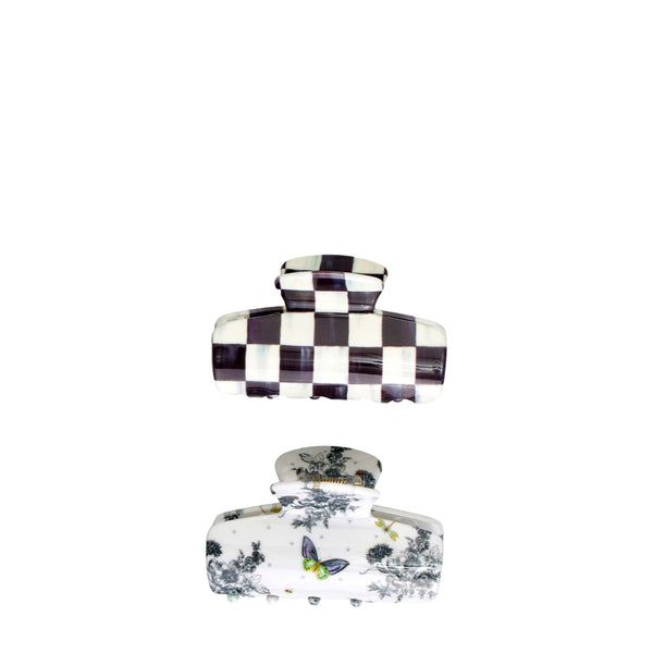 MacKenzie-Childs x Goody Medium Claw Clips - Black Multi, 2ct