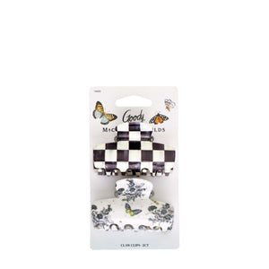 MacKenzie-Childs x Goody Medium Claw Clips - Black Multi, 2ct