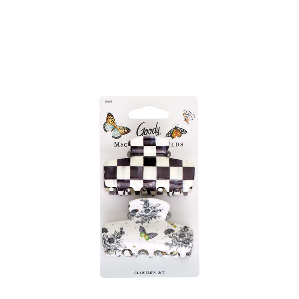 MacKenzie-Childs x Goody Medium Claw Clips - Black Multi, 2ct