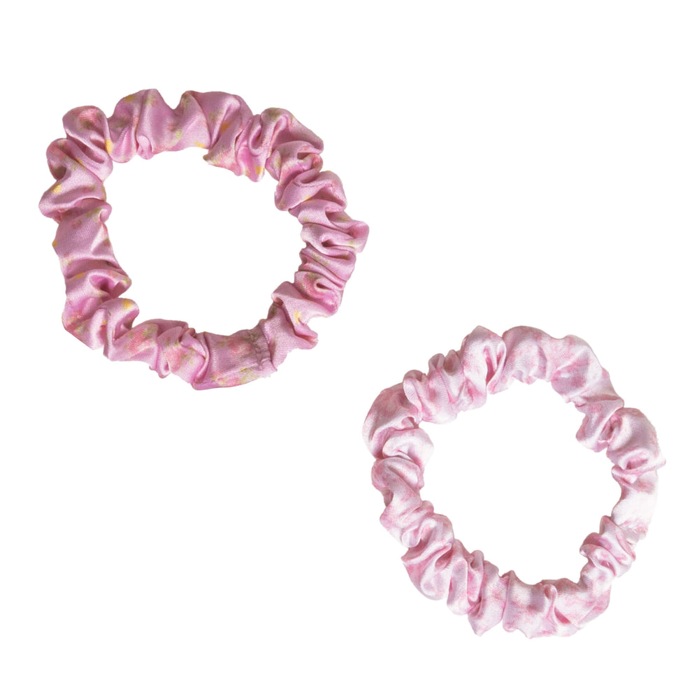 Goody x LoveShackFancy Satin Scrunchies - Ikat Rose & Coquette Bow - 5ct