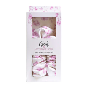 Goody x LoveShackFancy Sleep Mask & Pillow Scrunchie Set - Ribbon Rosa