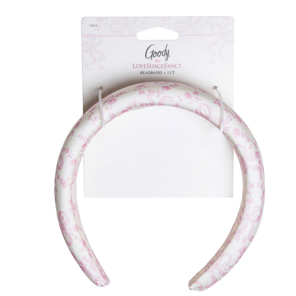 Goody x LoveShackFancy Padded Satin Headband - Coquette Bow - 1ct
