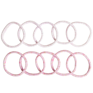 Goody x LoveShackFancy Seamless Elastics - Ikat Rose & Coquette Bow - 10ct