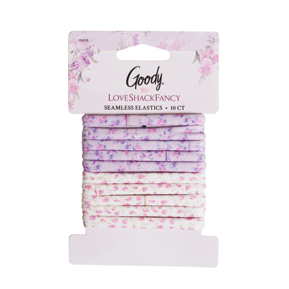 Goody x LoveShackFancy Seamless Elastics - Happy Thoughts & Ribbon Rosa - 10ct