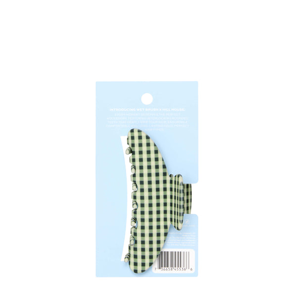 Wet Brush × Hill House Large Claw Clip - Olive Gingham