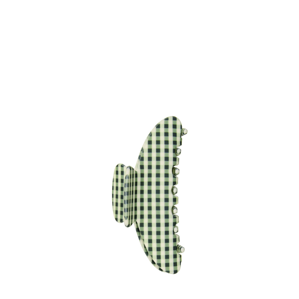 Wet Brush × Hill House Large Claw Clip - Olive Gingham