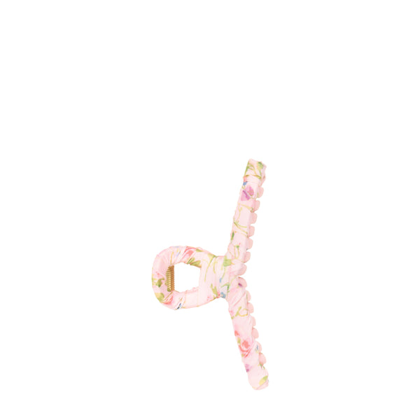 Wet Brush × Hill House Fabric Wrapped Claw Clip - Pink Bluebonnet Floral