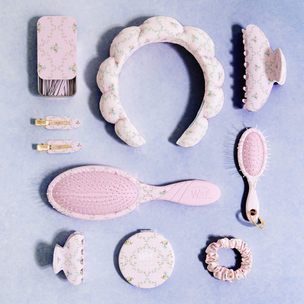 Wet Brush x Hill House Puffy Scalloped Headband - Pink Trellis