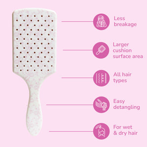 Wet Brush x LoveShackFancy Paddle Detangler - Coquette Bow