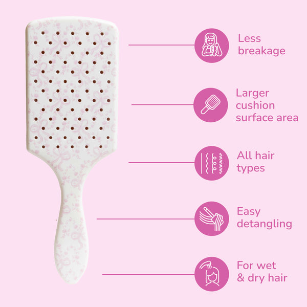 Wet Brush x LoveShackFancy Paddle Detangler - Coquette Bow