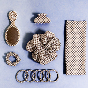Wet Brush x Hill House Headwraps - Brown Gingham & Bluebell Waltz - 2ct