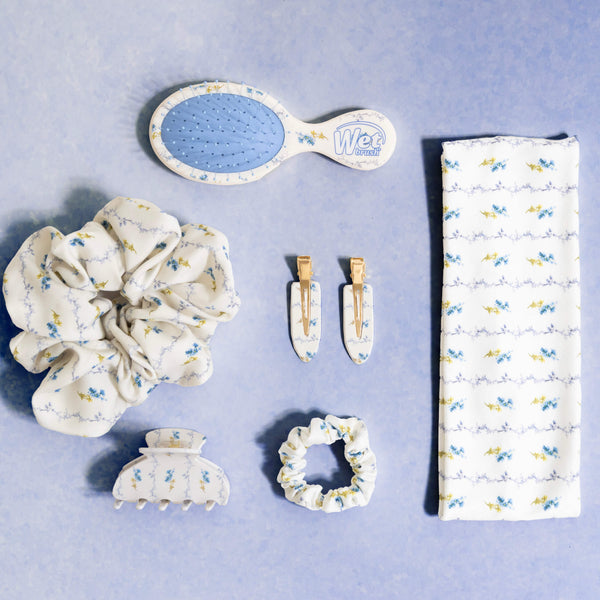 Wet Brush x Hill House Headwraps - Brown Gingham & Bluebell Waltz - 2ct