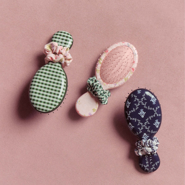 Wet Brush × Hill House Mini Detangler - Olive Gingham