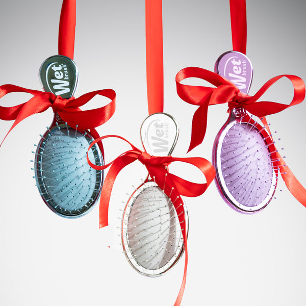Festive Finish Mini Detangler Trio Gift Set - Blue, Purple, Silver