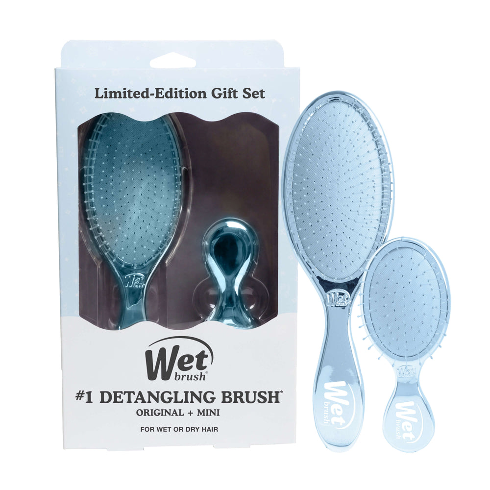Festive Finish Original Detangler & Mini Detangler Gift Set - Blue