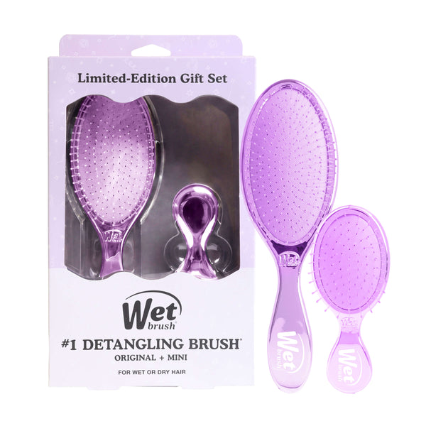 Festive Finish Original Detangler & Mini Detangler Gift Set - Purple