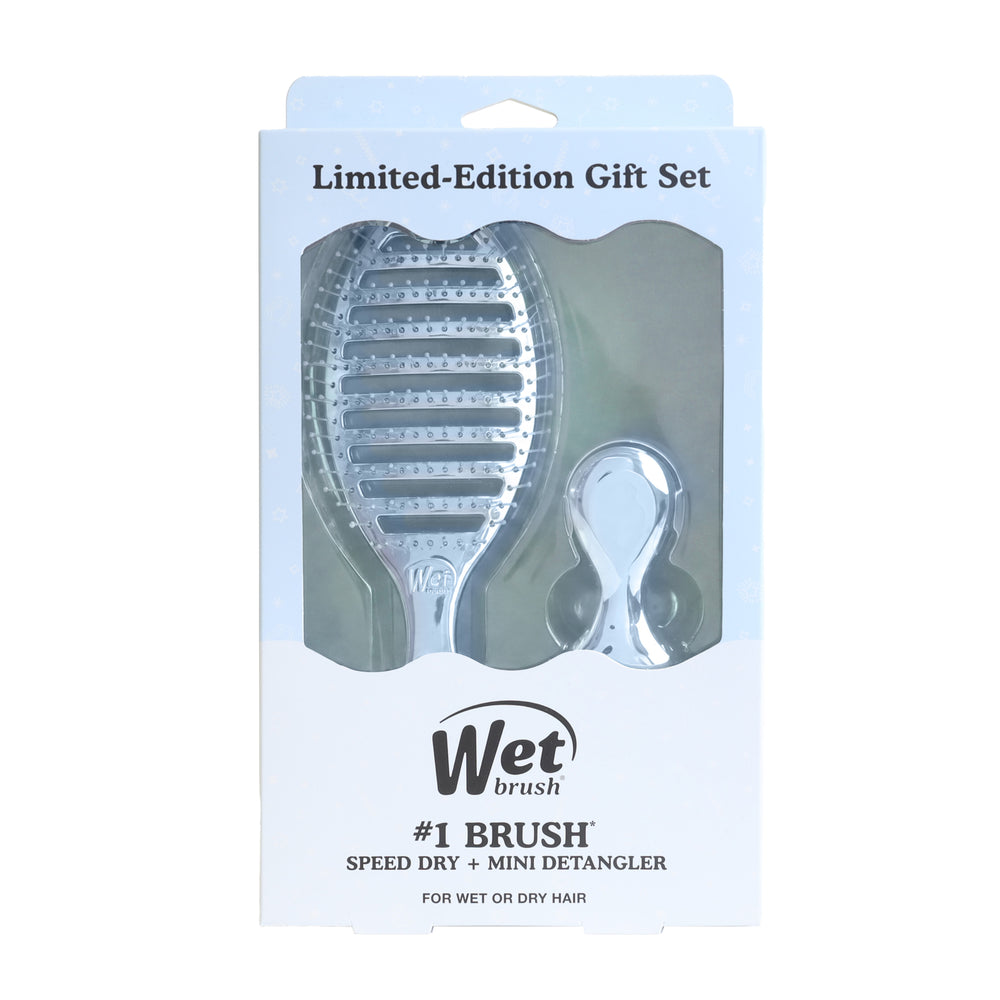 Festive Finish Speed Dry & Mini Detangler Gift Set - Blue