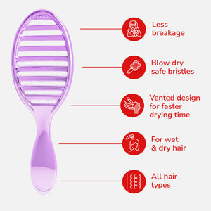 Festive Finish Speed Dry & Mini Detangler Gift Set - Purple