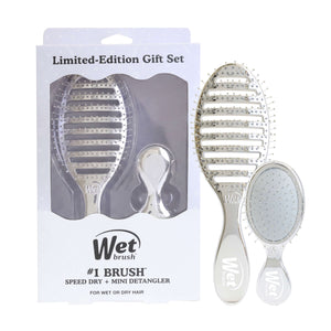 Festive Finish Speed Dry & Mini Detangler Gift Set - Silver